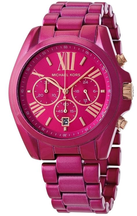 michael kors pink watch with lepord|Michael Kors pink.